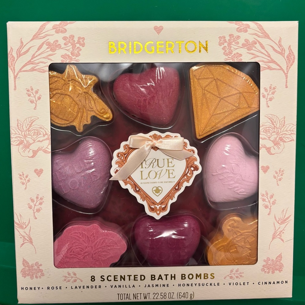 Bridgerton Bath Bomb Set 8 Count Beauty Scented Bombs Vanilla Jasmine Violet
